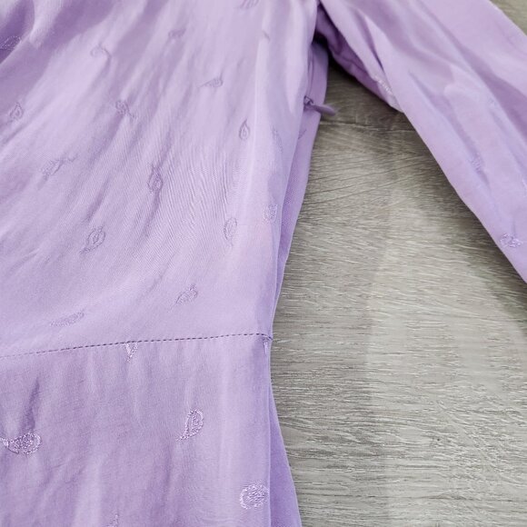 Paris Atelier & Other Stories Lavender Midi Dress With Knot Detail Womens Size 2 - Picture 10 of 16